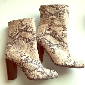 Snakeskin ankle boot size 8.5